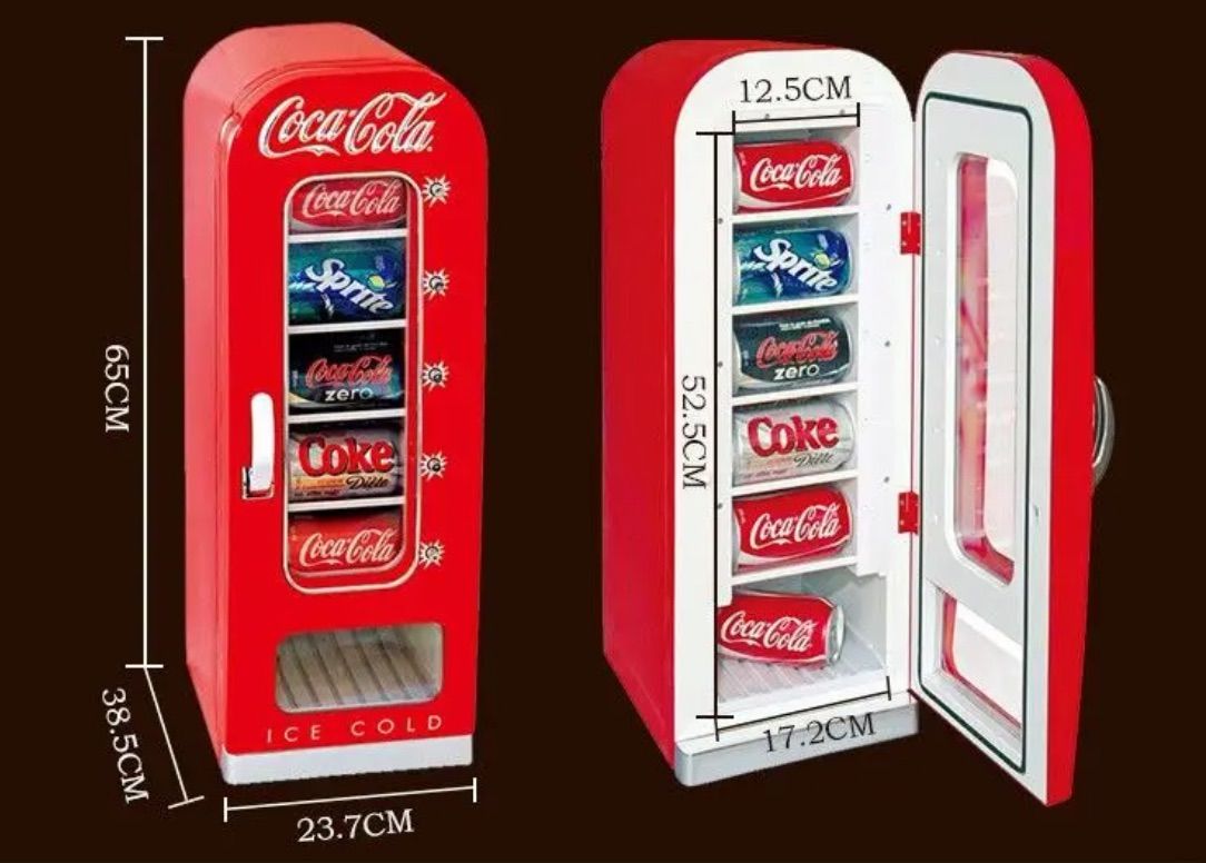 コカコーラ ミニ冷蔵庫 車載冷蔵庫 保冷 レトロ - メルカリ
