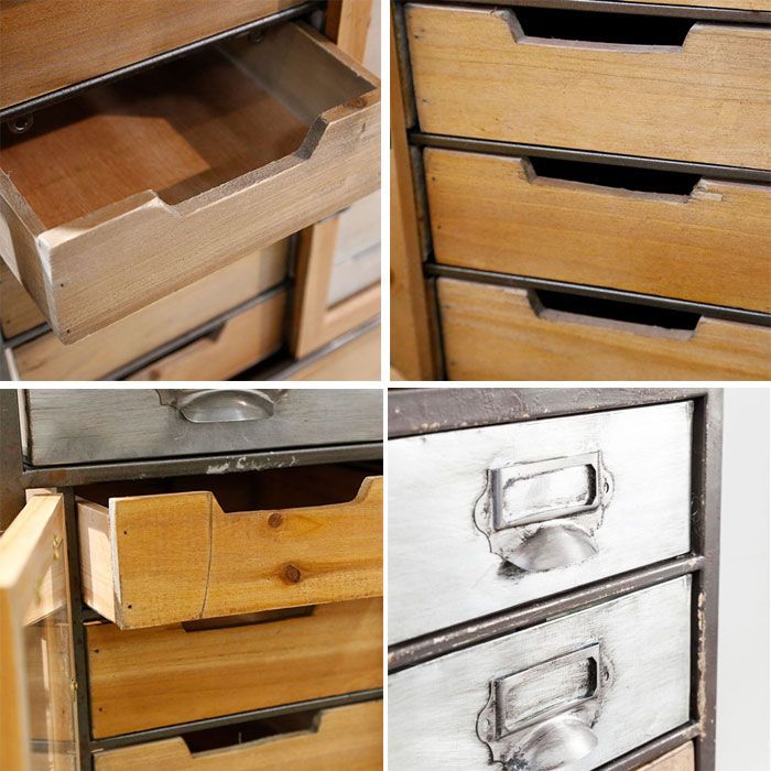 キャビネット ヴィンテージ風 おしゃれ 海外インテリア 飾り棚