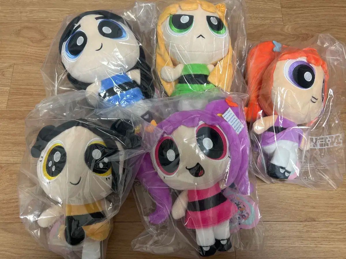 newjeans パワーパフガールズ ぬいぐるみキーホルダー 5体セット