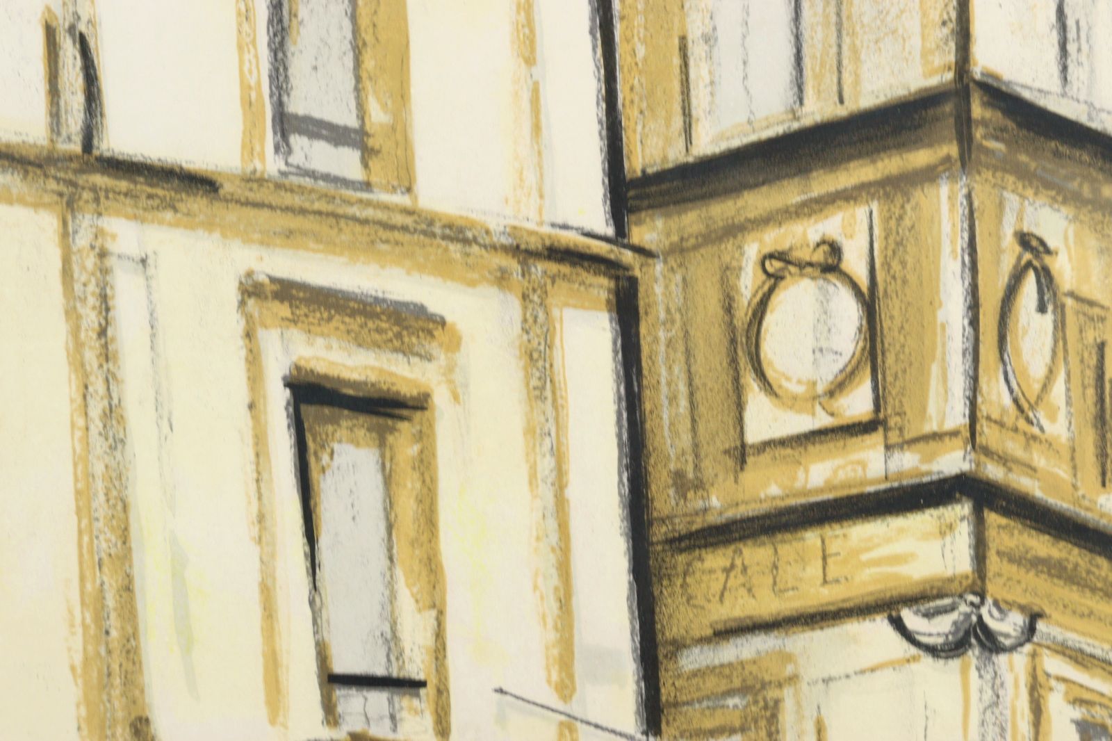 荻須高徳「モントルグイユ通り」リトグラフ 72/200 直筆サイン 古美術