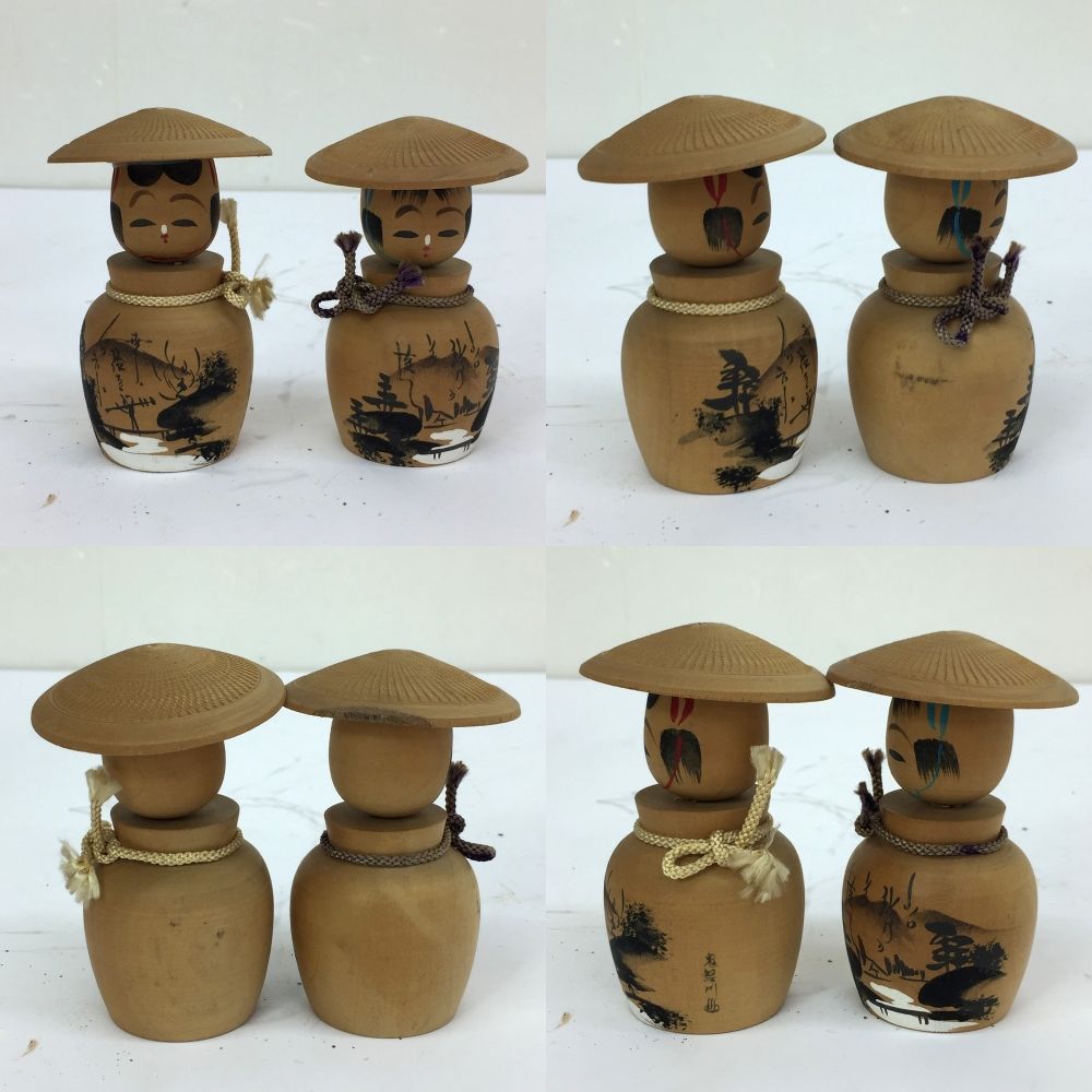 夫婦こけし 伝統こけし 民芸品 郷土品 木製 鳴子 和風人形 日本人形