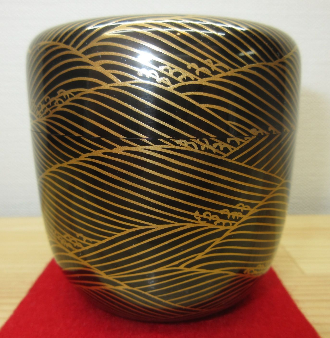 逢絢亭・新品】茶道具 棗 大棗 山中塗 竹林蒔絵 内銀地 真