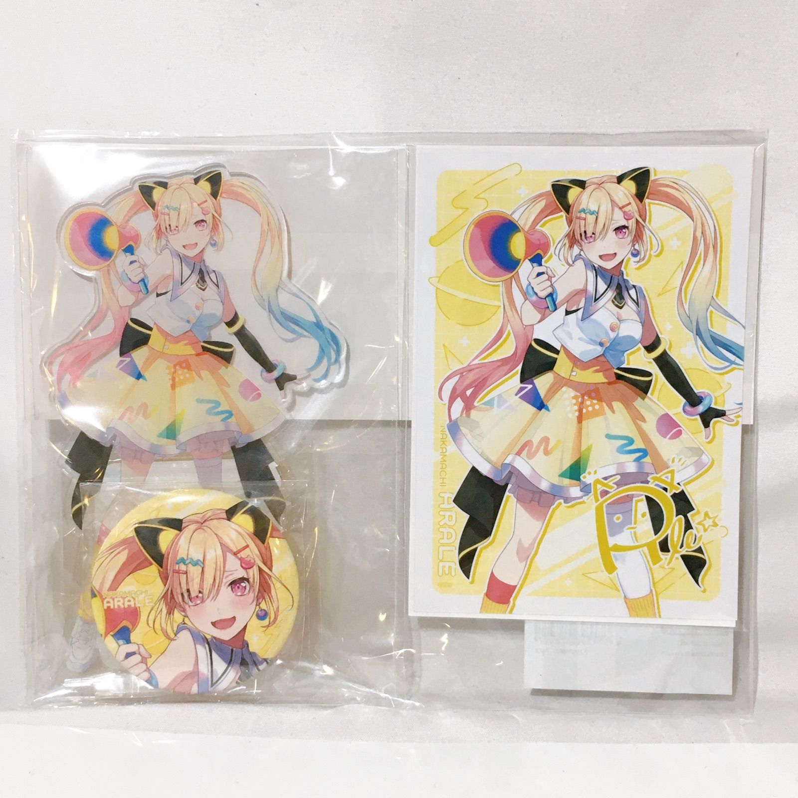 バンドリ仲町あられサイン入りブロマイド付きアクリルスタンド＆缶