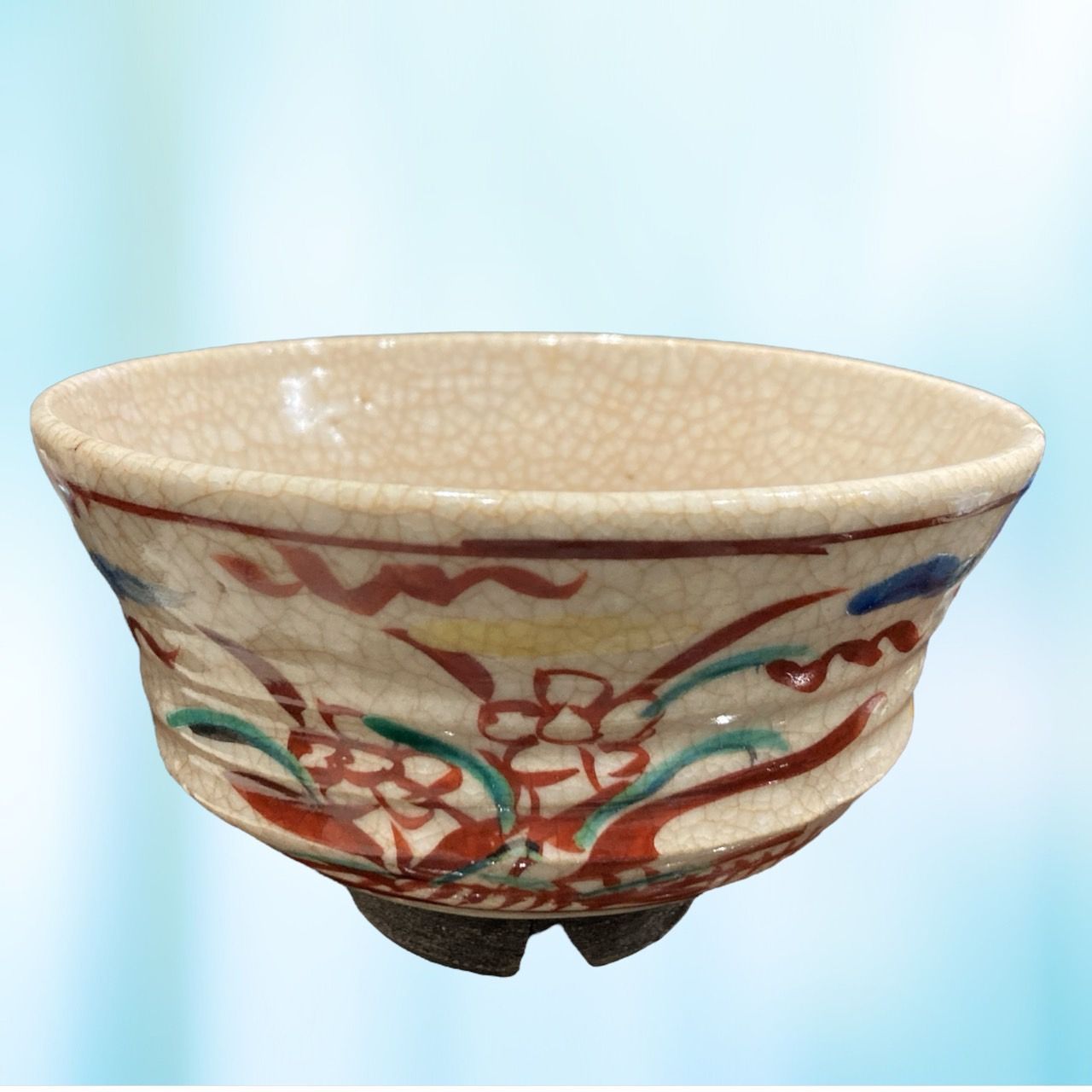 茶道具 赤絵茶碗 古茶碗 抹茶碗 時代物 茶器 赤絵 金彩 古美術 骨董