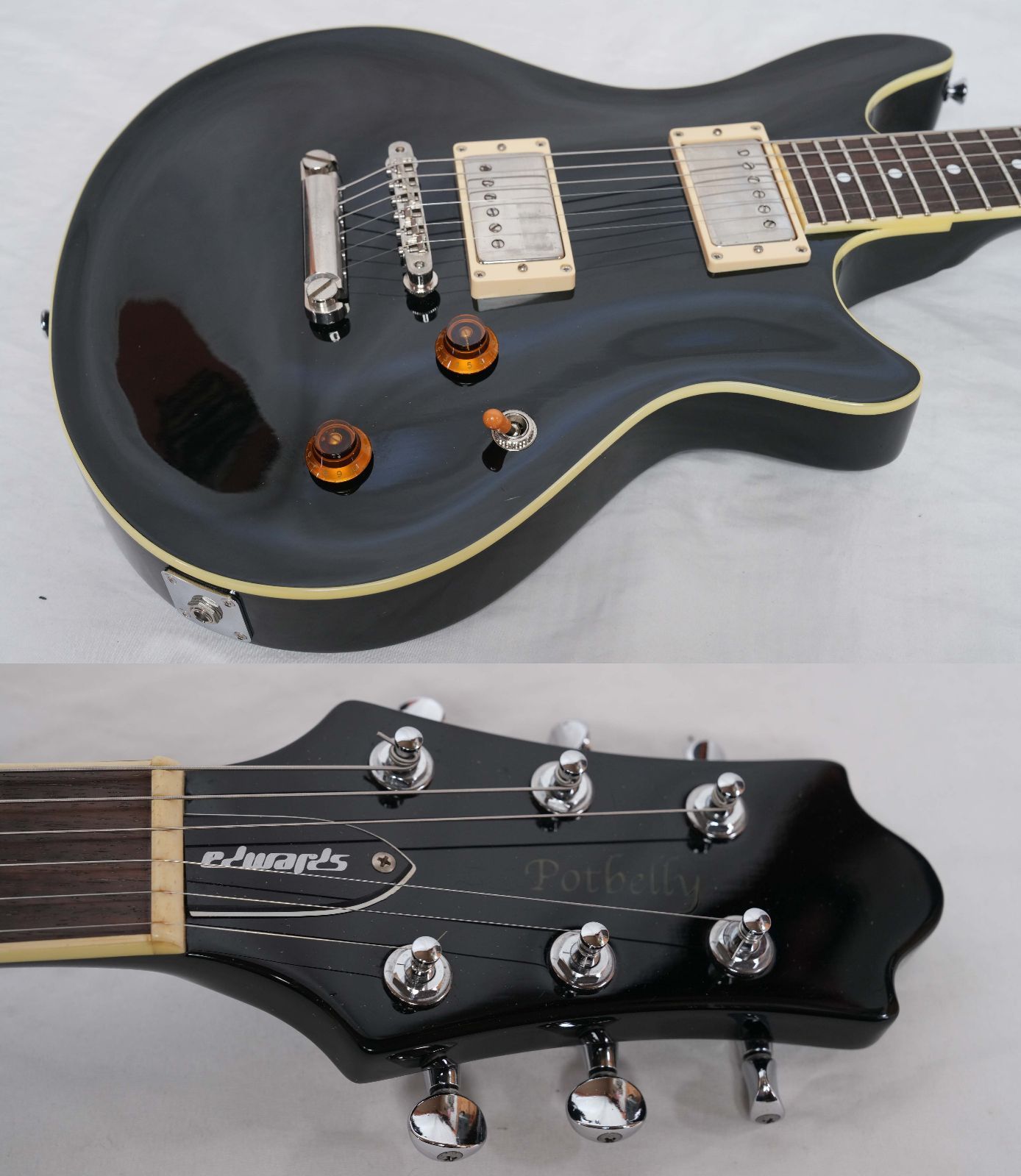 美品 EDWARDS by ESP POTBERRY ☆EDWARDS by ESP☆E-PO-100D BLACK