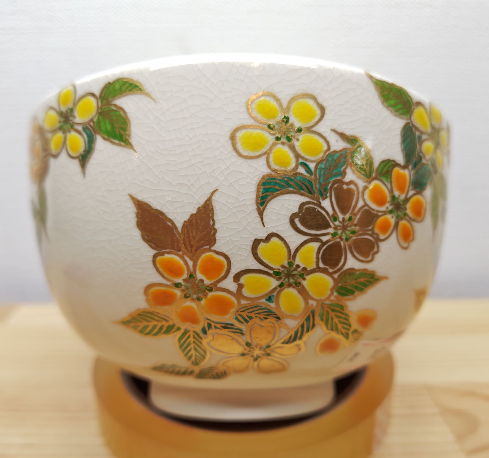 送料込逢絢亭・新品茶道具 茶碗 茶道具 茶碗 京焼 仁清 青楓の図