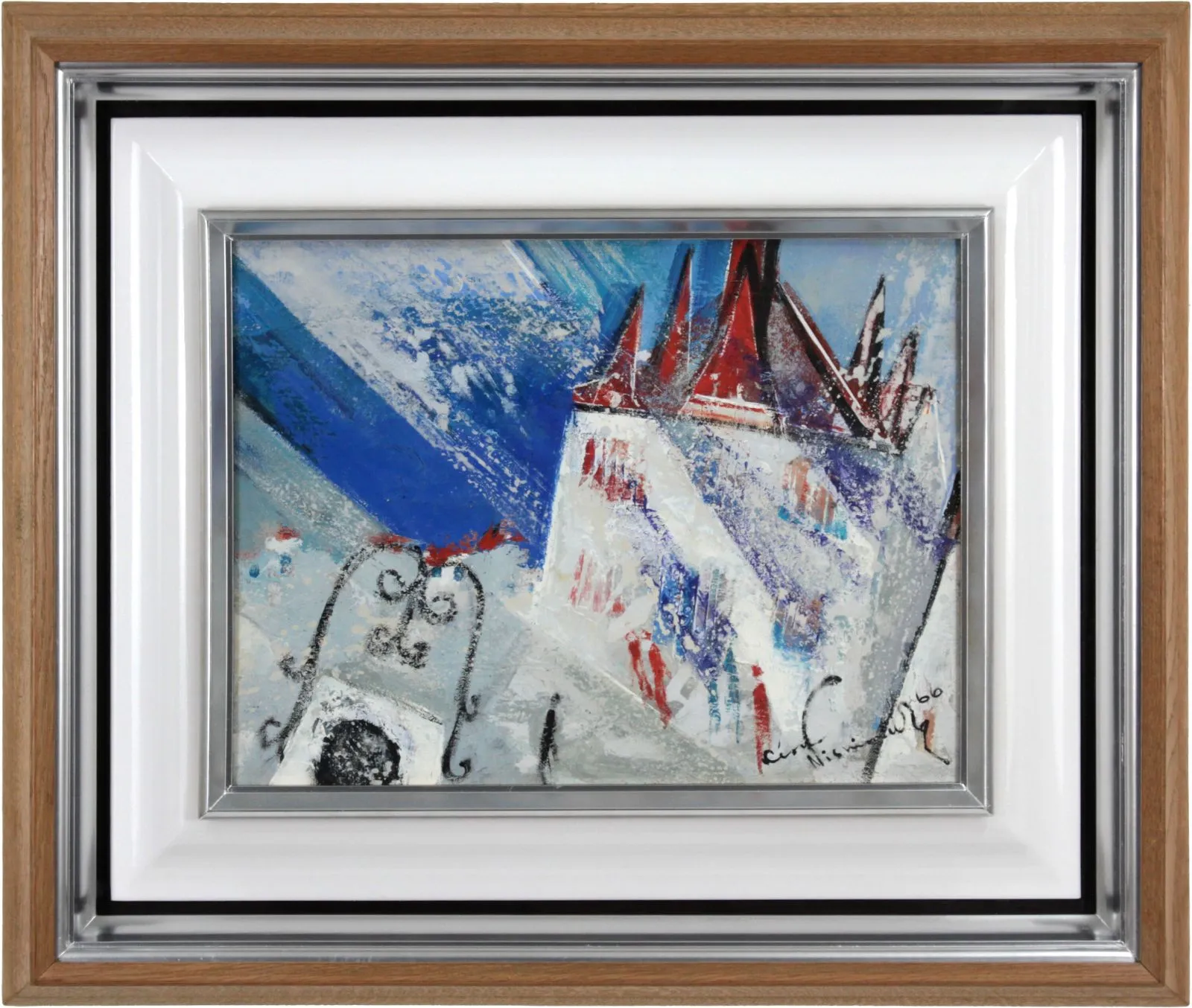 鑑定団 山岸正巳（安井曽太郎一番弟子）パステル画 絵画 真筆肉筆 直筆