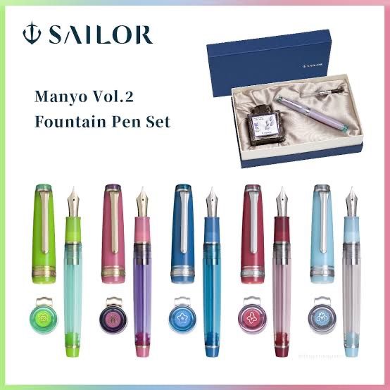 未使用 セーラー万年筆 海外モデル 万葉ペン「Moss」プロギアスリム