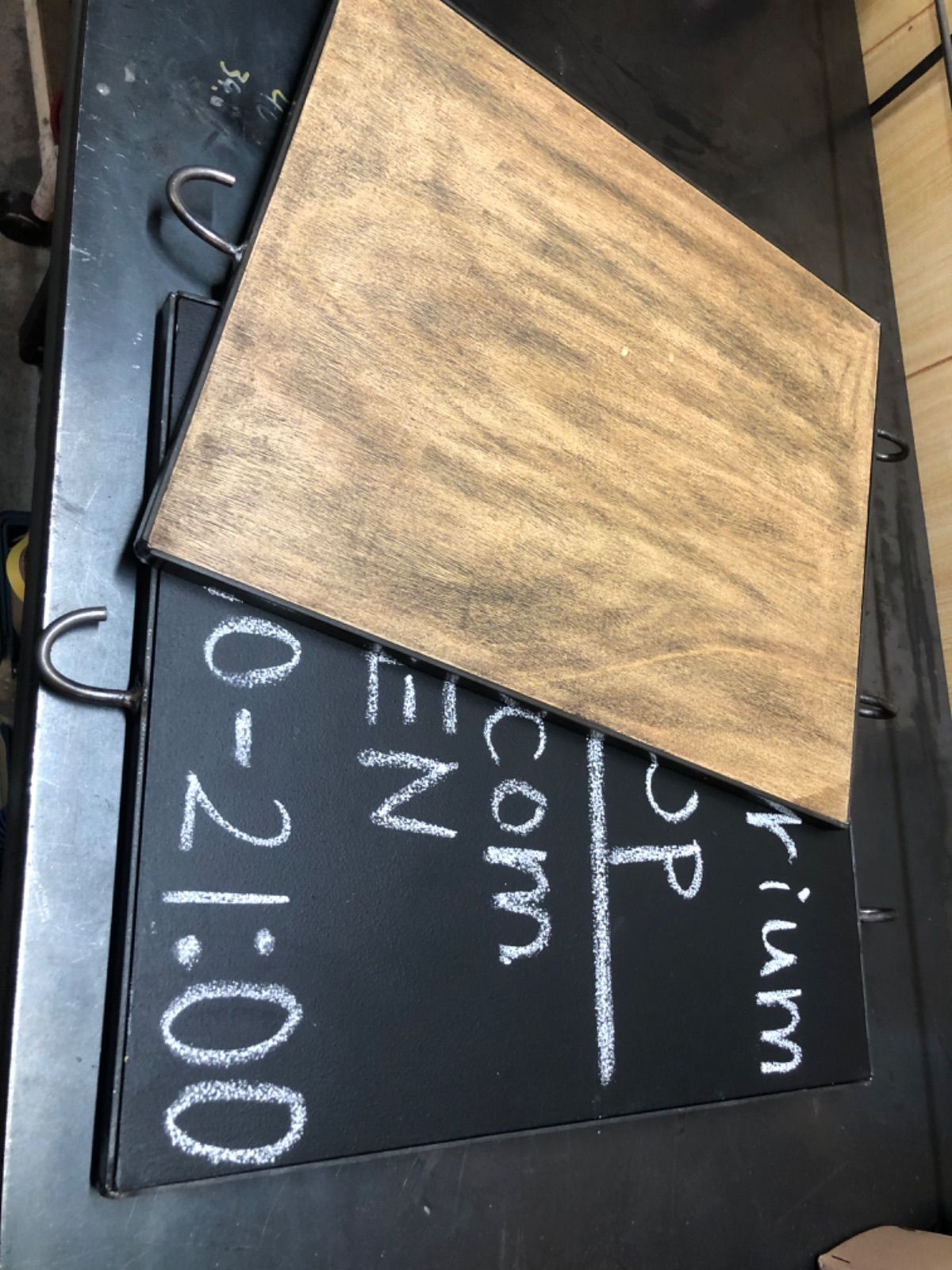 アイアン看板 インダストリアル 店舗用品 黒板看板 木看板 カフェ 美容