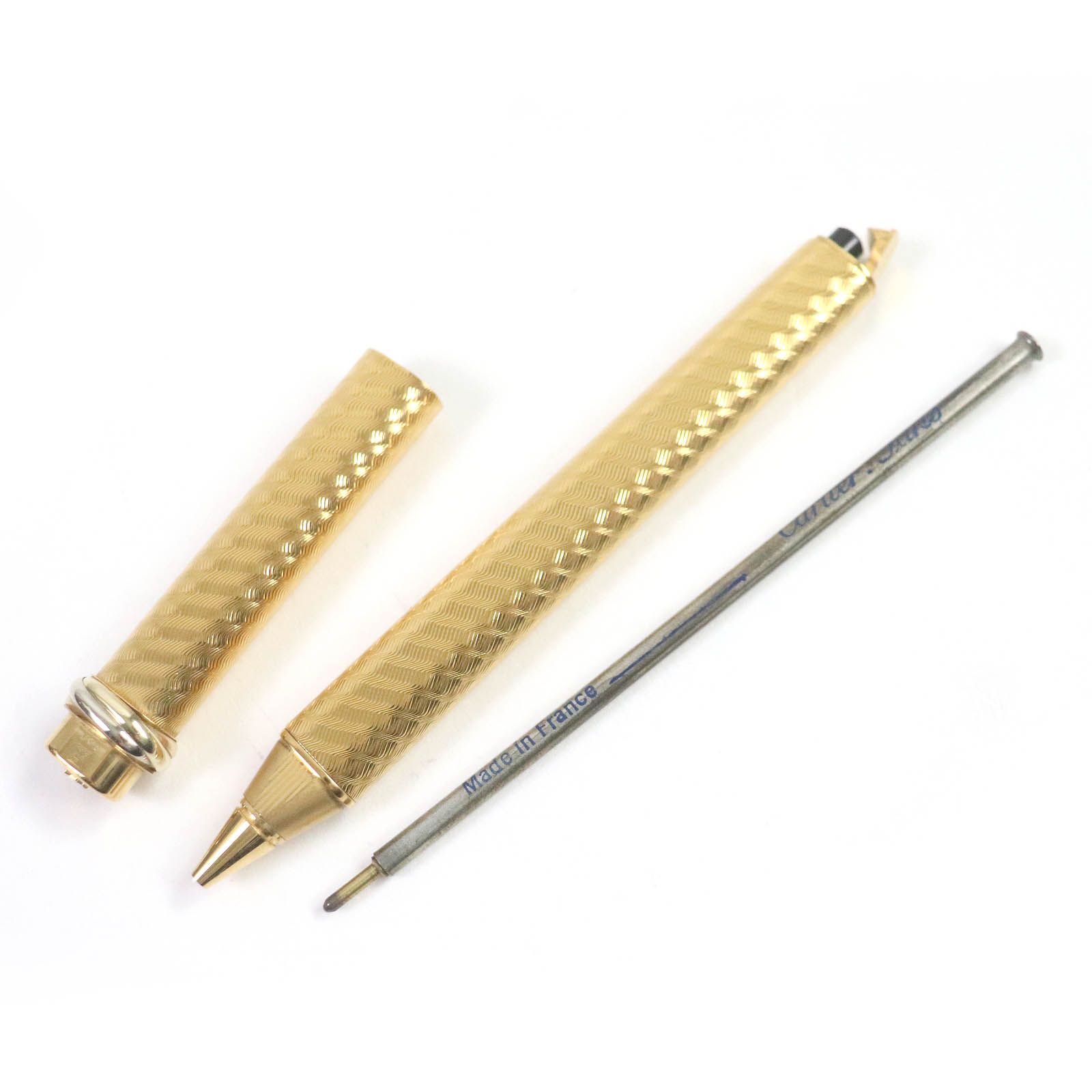 良品□Cartier カルティエ ヴィンテージ トリニティ ストライプ柄