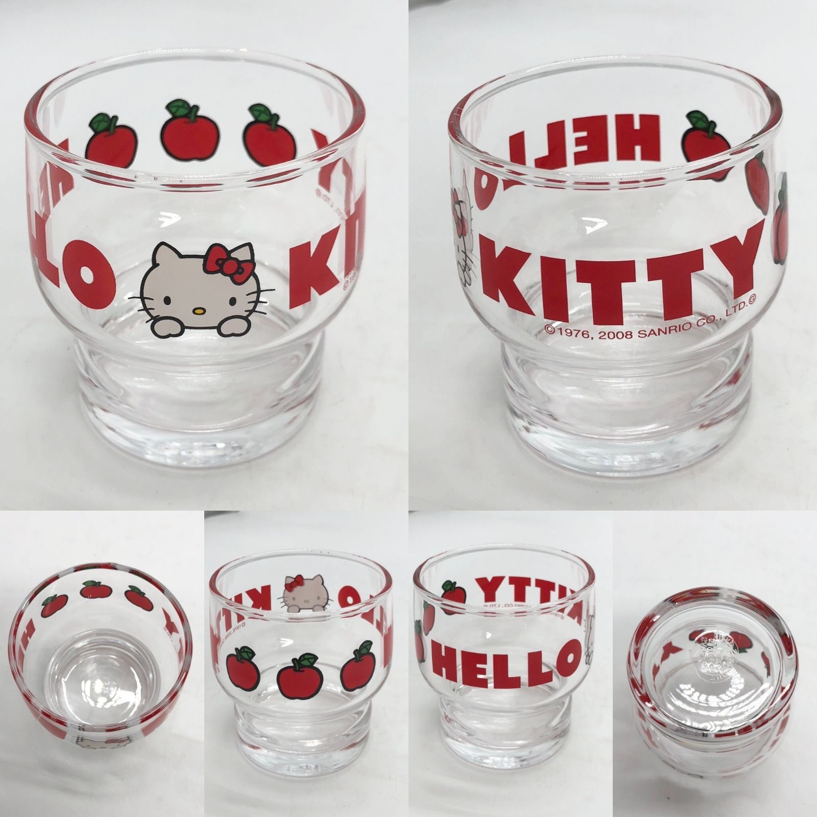 中古】 Hello Kitty ハローキティ キティちゃん グラス 冷酒グラス
