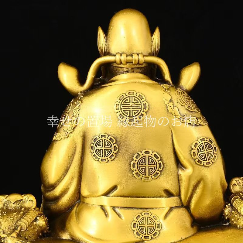 鐘馗像 置物 オブジェ 風水 開運 銅製 金色 開運 招財 厄除け 魔除け