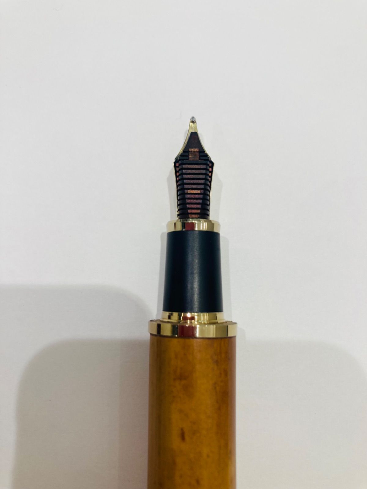 極稀少】セーラー万年筆 長原宣義 ペン先 21K 長刀研ぎ 煤竹 純金