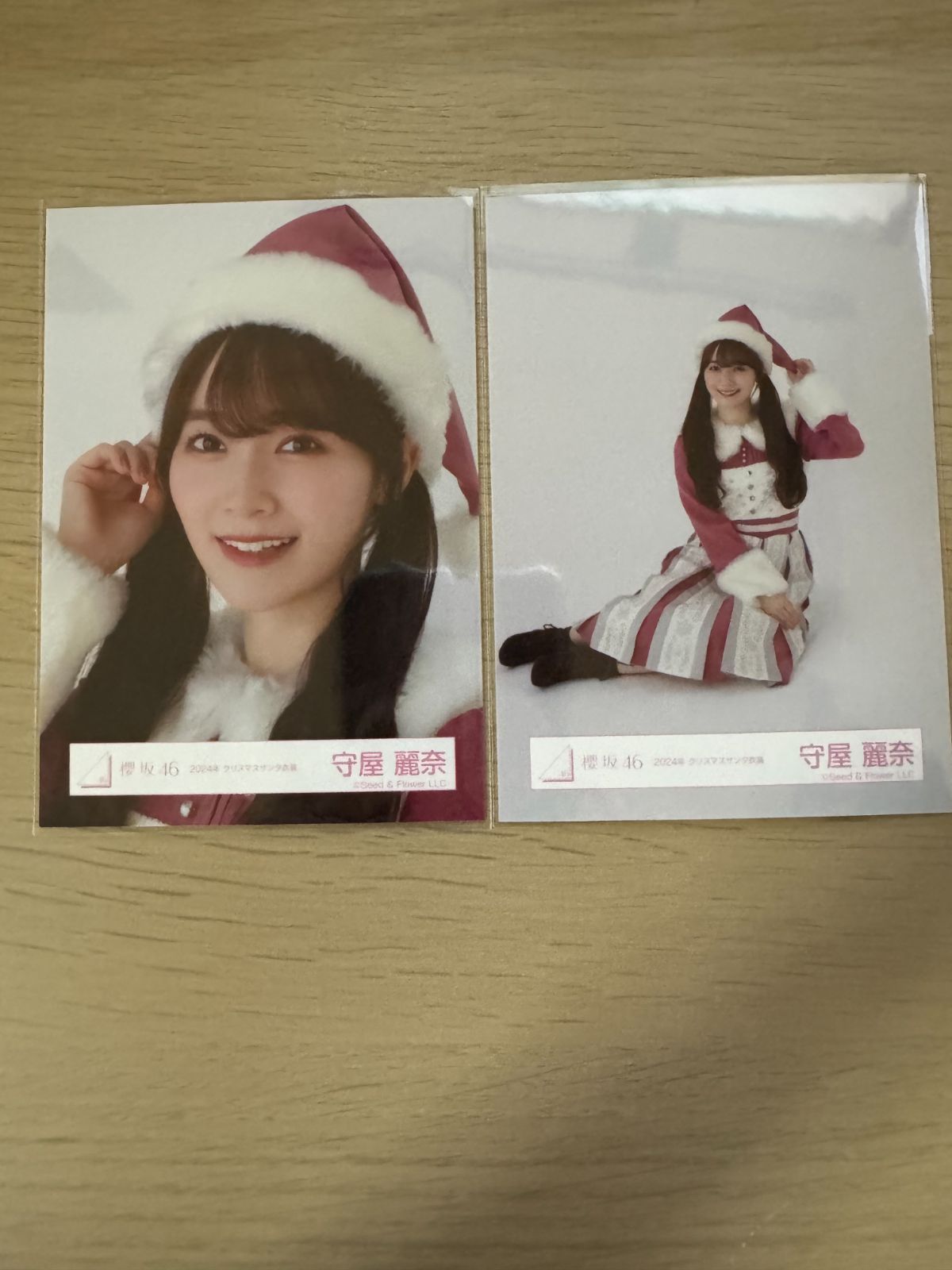 櫻坂46 生写真ヨリ直筆サイン大園玲クリスマスサンタ2024年