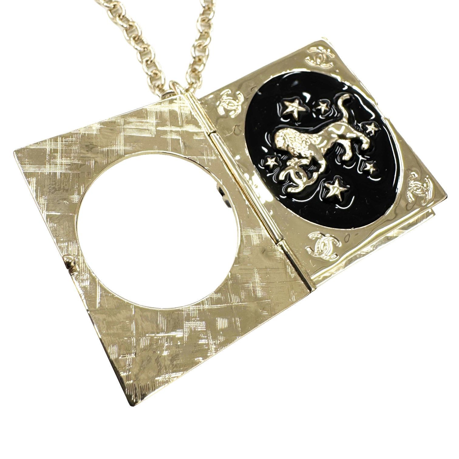 CHANEL シャネル ココマーク ライオン NO.5 ブックチャーム ネックレス