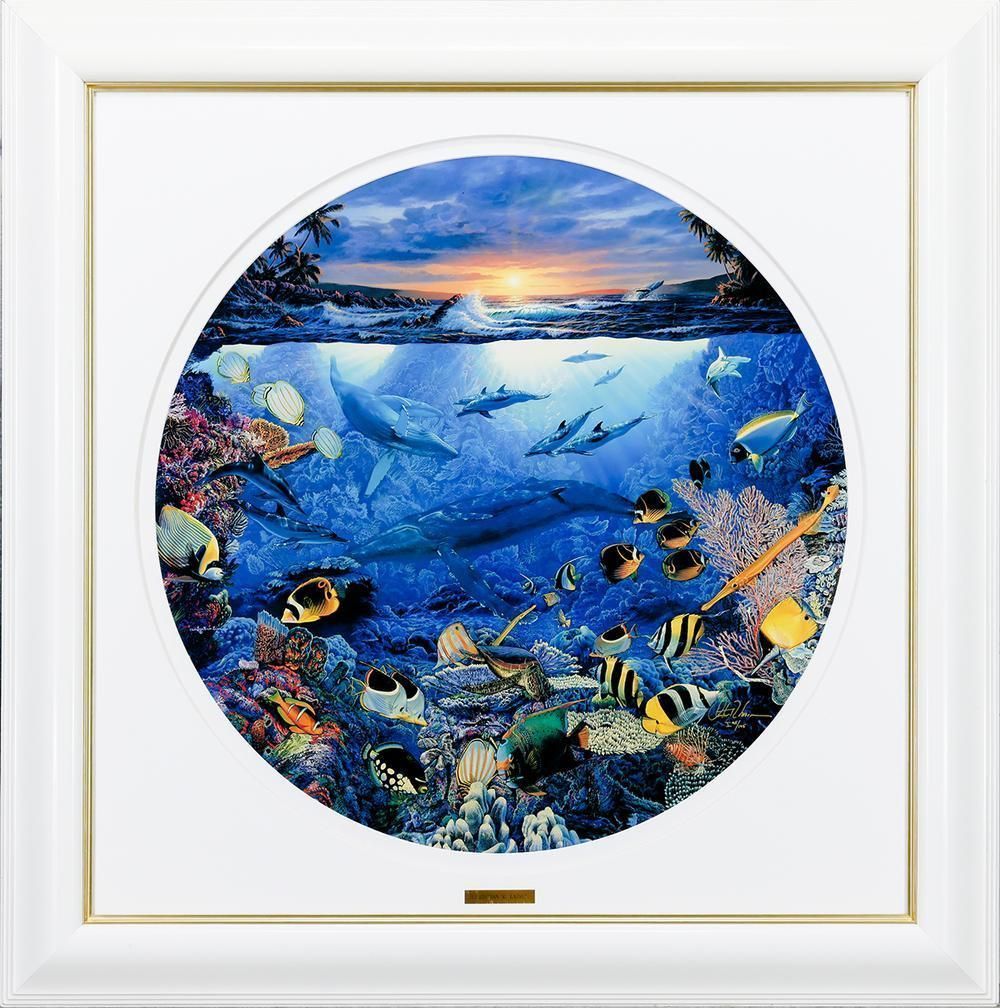 クリスチャンラッセン イントゥーザブルー 版画 保証書あり