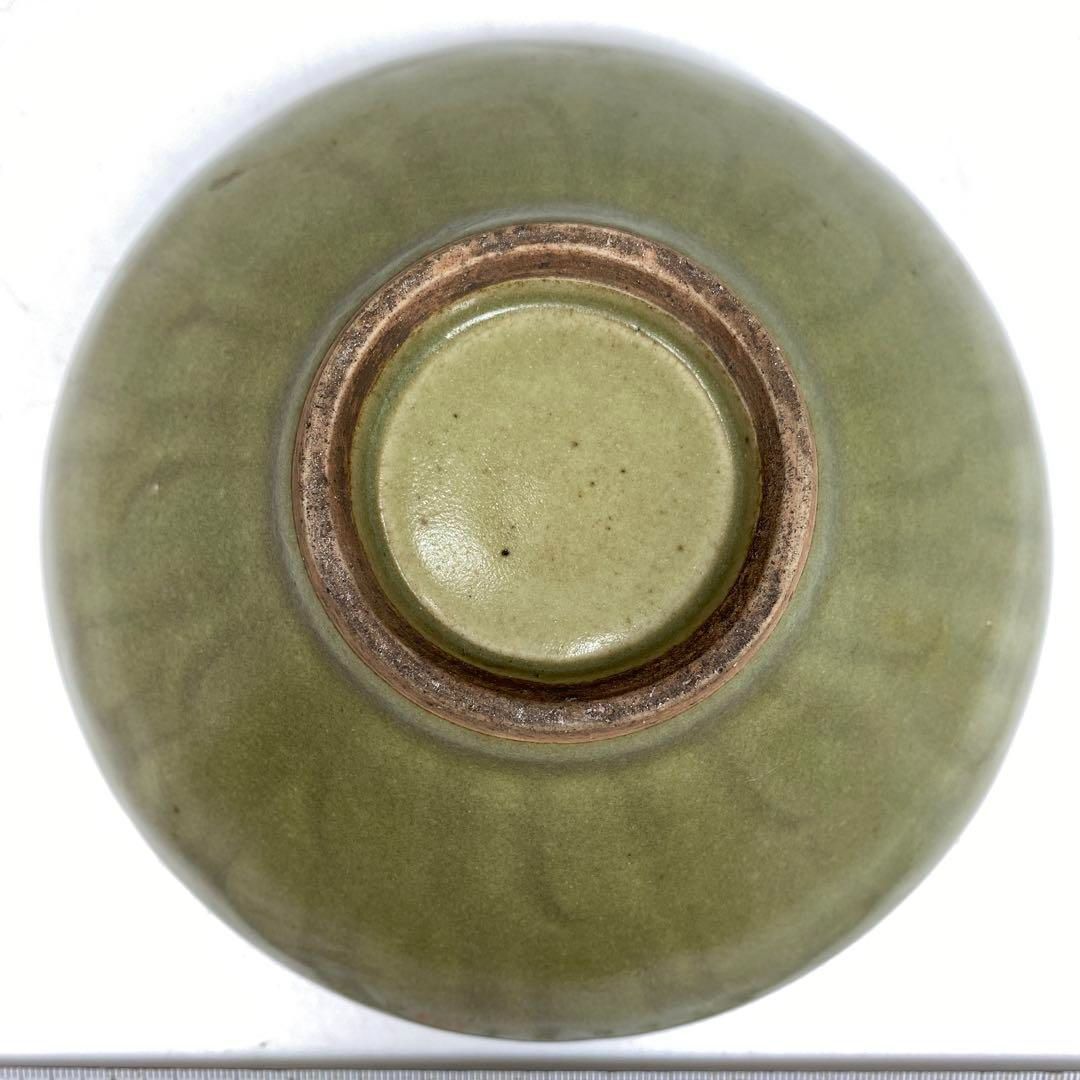 中国明時代 竜泉窯 青磁鉢 タサオ ディスカウント 最大幅約16㎝ 東里6