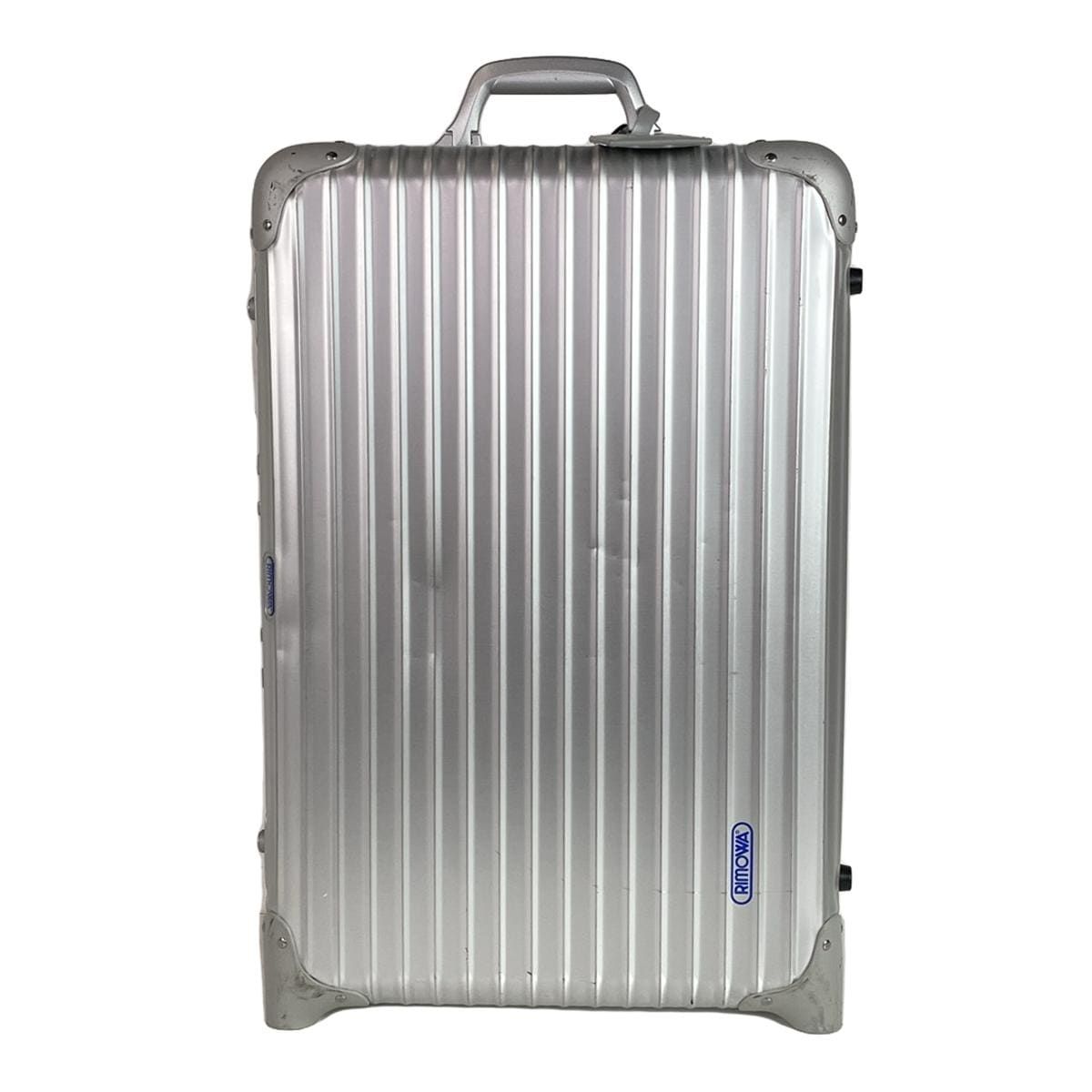 大型 RIMOWA リモワ トパーズ アルミ キャリーケース 旅行 4輪 青ロゴ