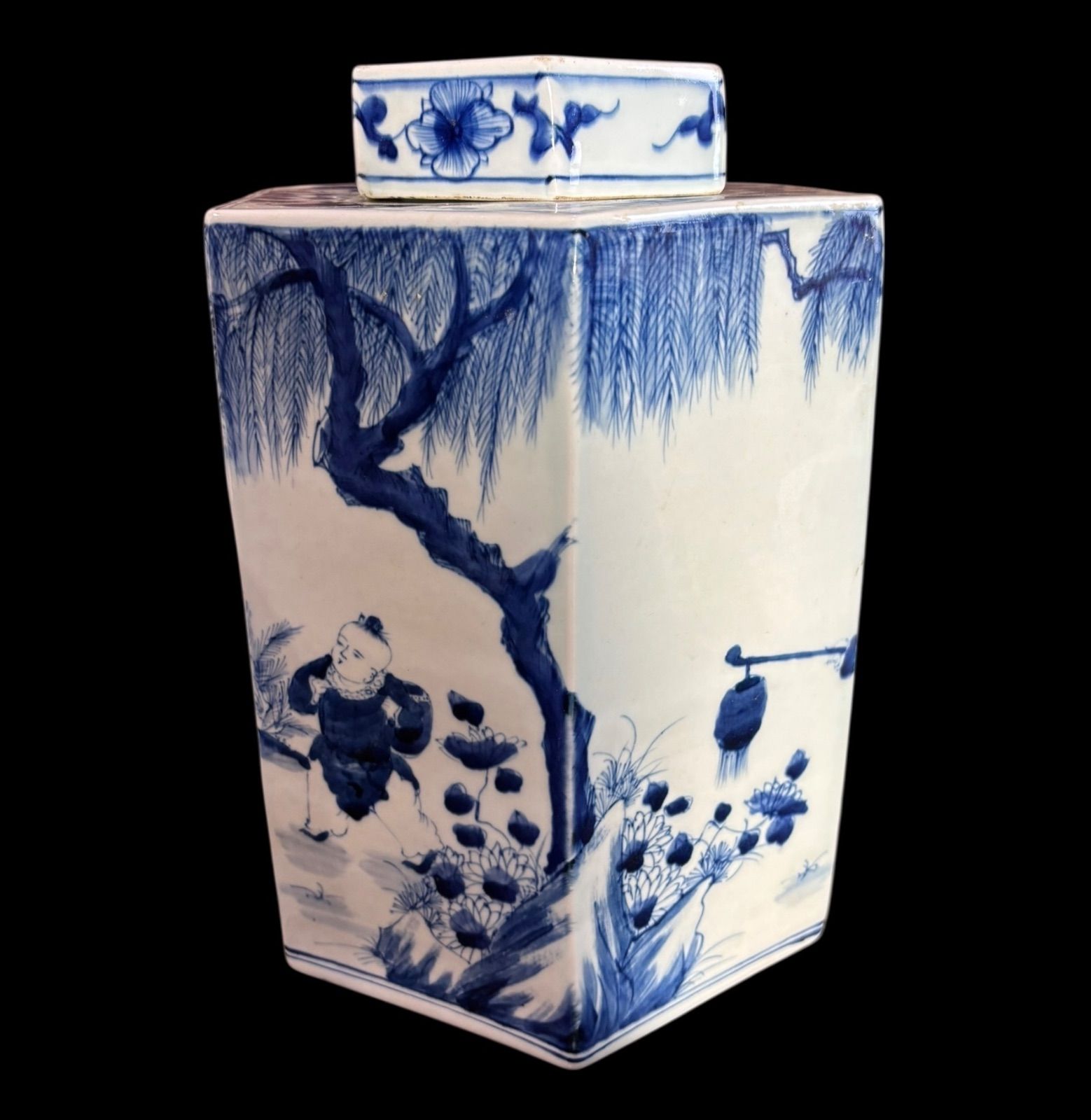 とし 中国陶磁器 元染付 草花文様大壺 富岡コレクション展】染付 2019