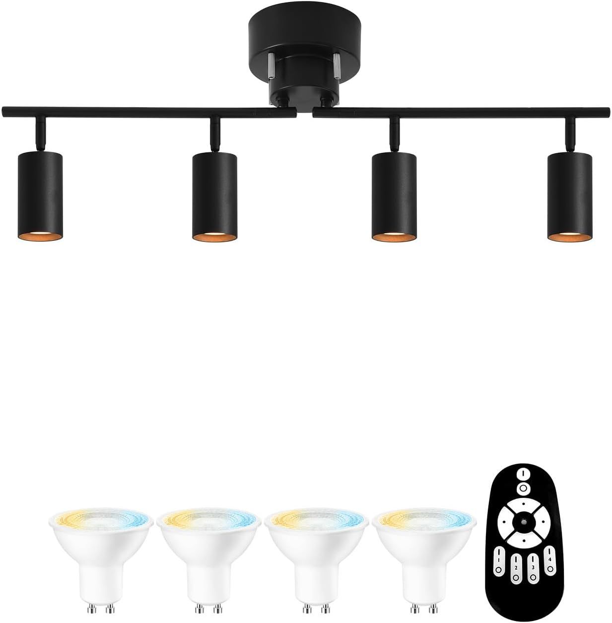 ANWIO シーリングライト 4灯 スポットライト 700LM 6畳 8畳 消費電力6W