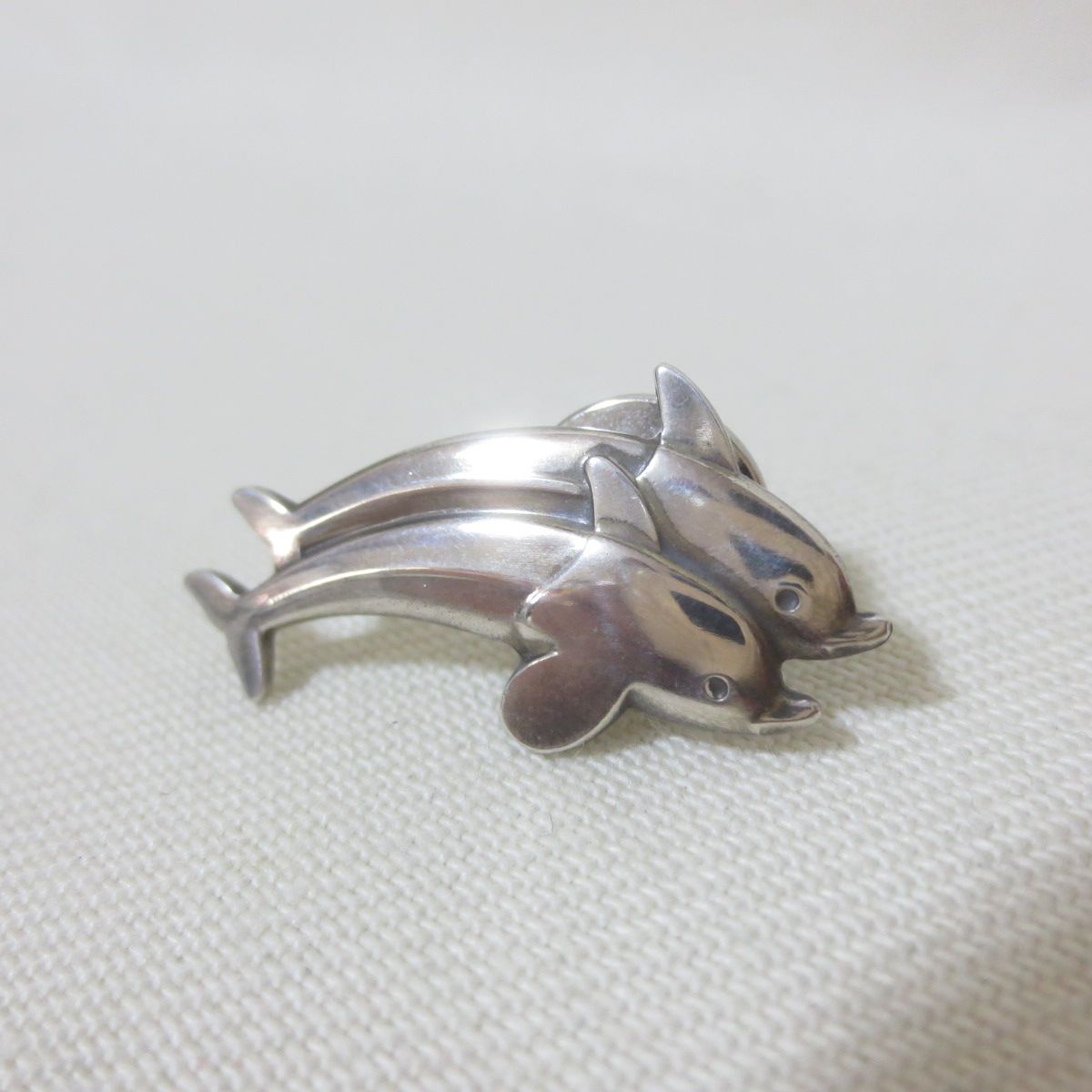 ☆336 GEORG JENSEN ジョージジェンセン シルバー イルカ カフス ピン