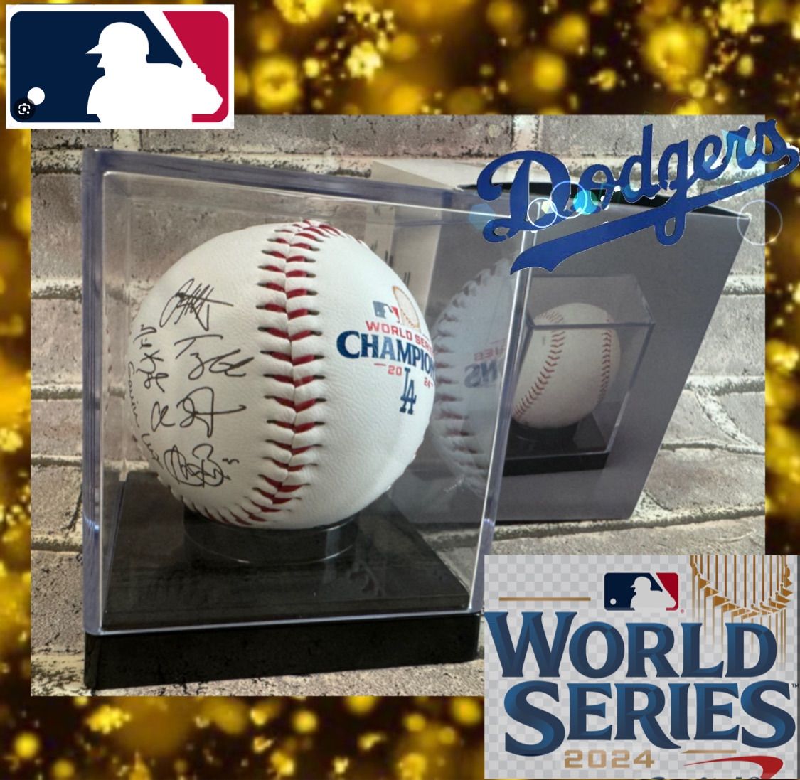 MLB公式】ドジャース ワールドチャンピオン記念ボール 選手サイン入り
