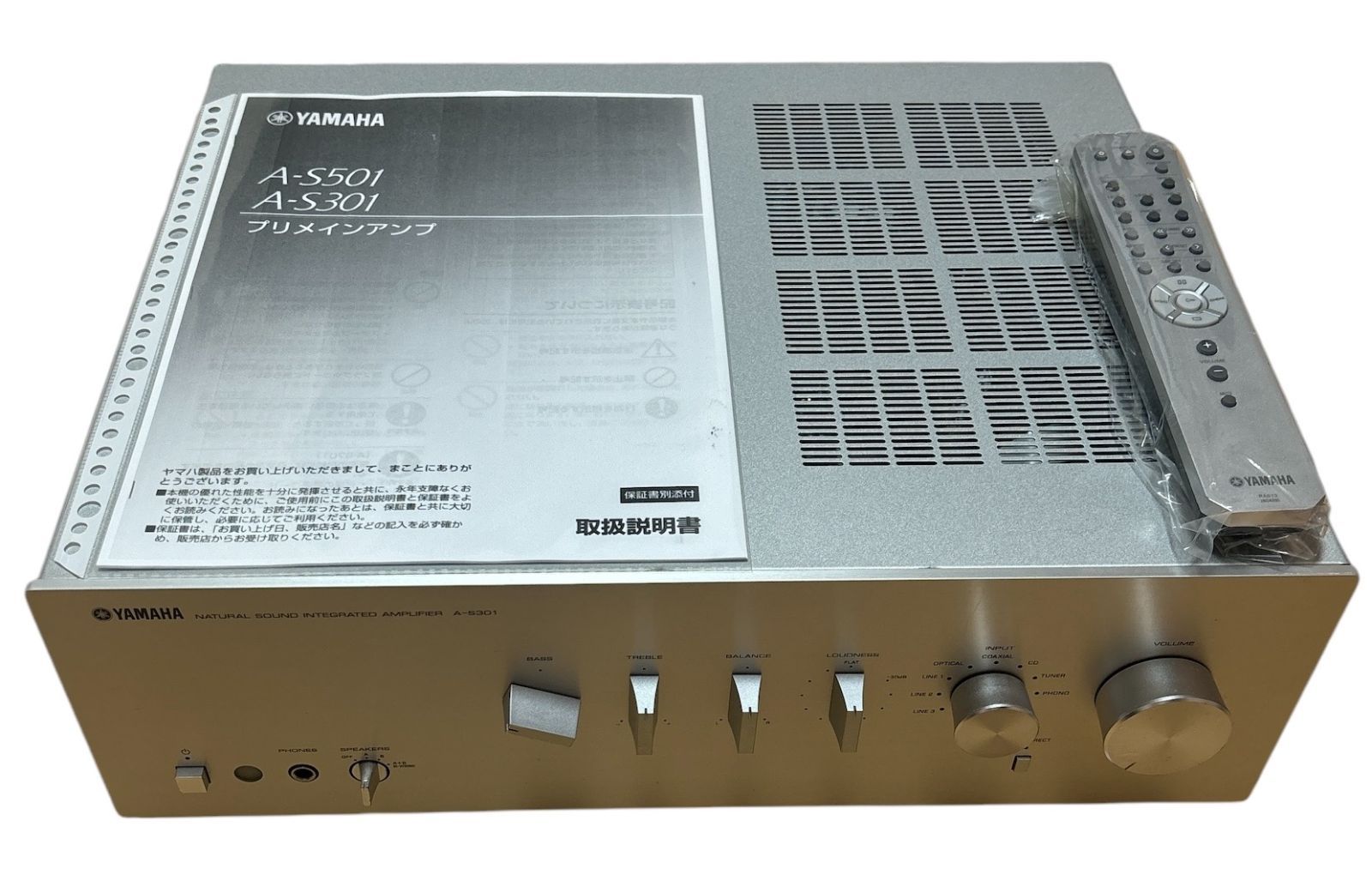 YAMAHA AVアンプ A-S301 シルバー リモコン付き YAMAHA A-S301