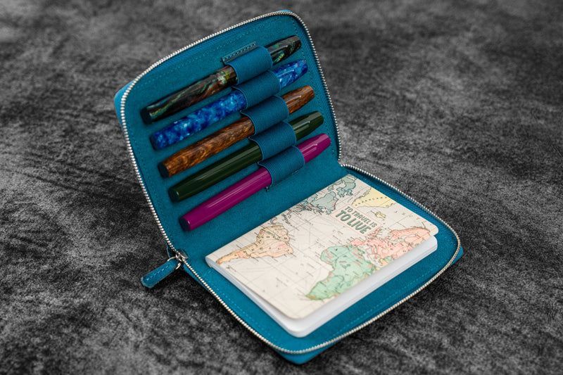 ガレンレザー 5スロット ラウンドジップペンケース クレイジーホース