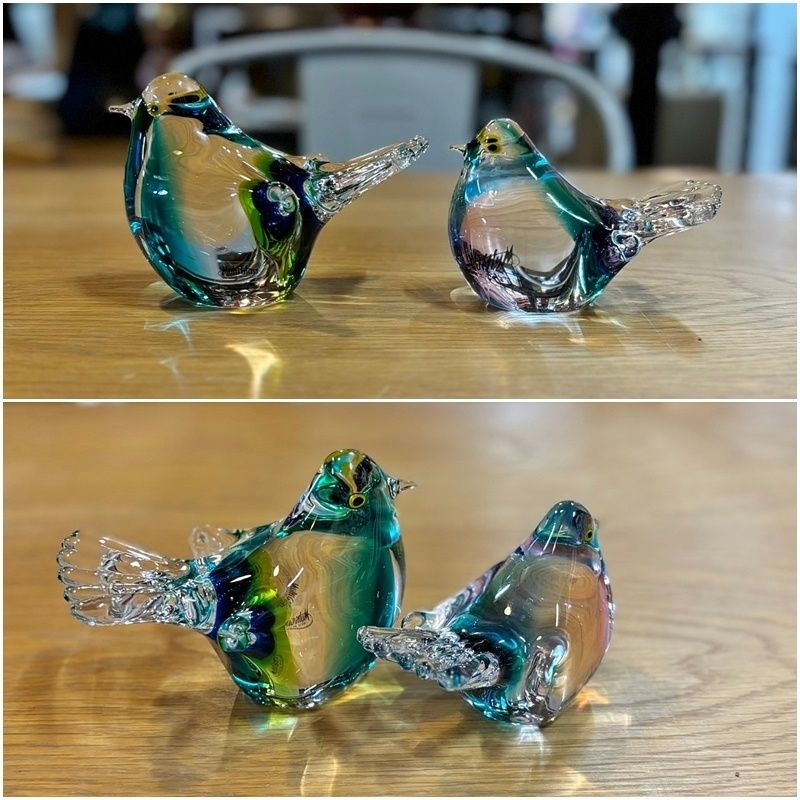 イタリア製 ザネッティ社 カラフルな小鳥6羽の低い枝飾り AZ5-6-T