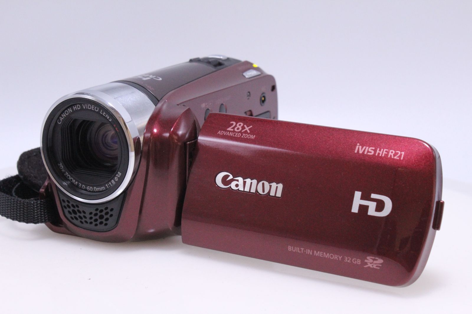美品】Canon iVIS HF R21 レッド IVISHFR21RD 光学20倍 手ブレ補正