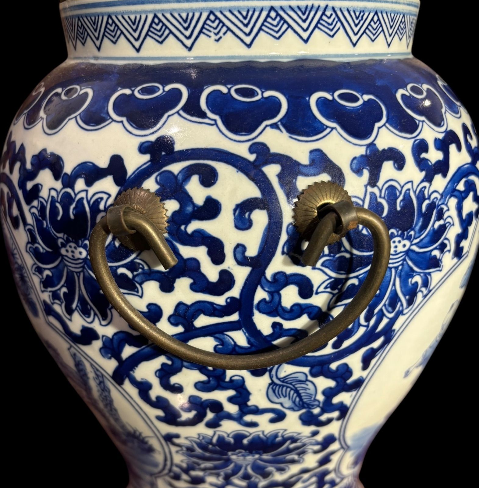 中国？ 壺 蓋 当時物 骨董 アンティーク 昭和レトロ 中国？ 壺 蓋 当時