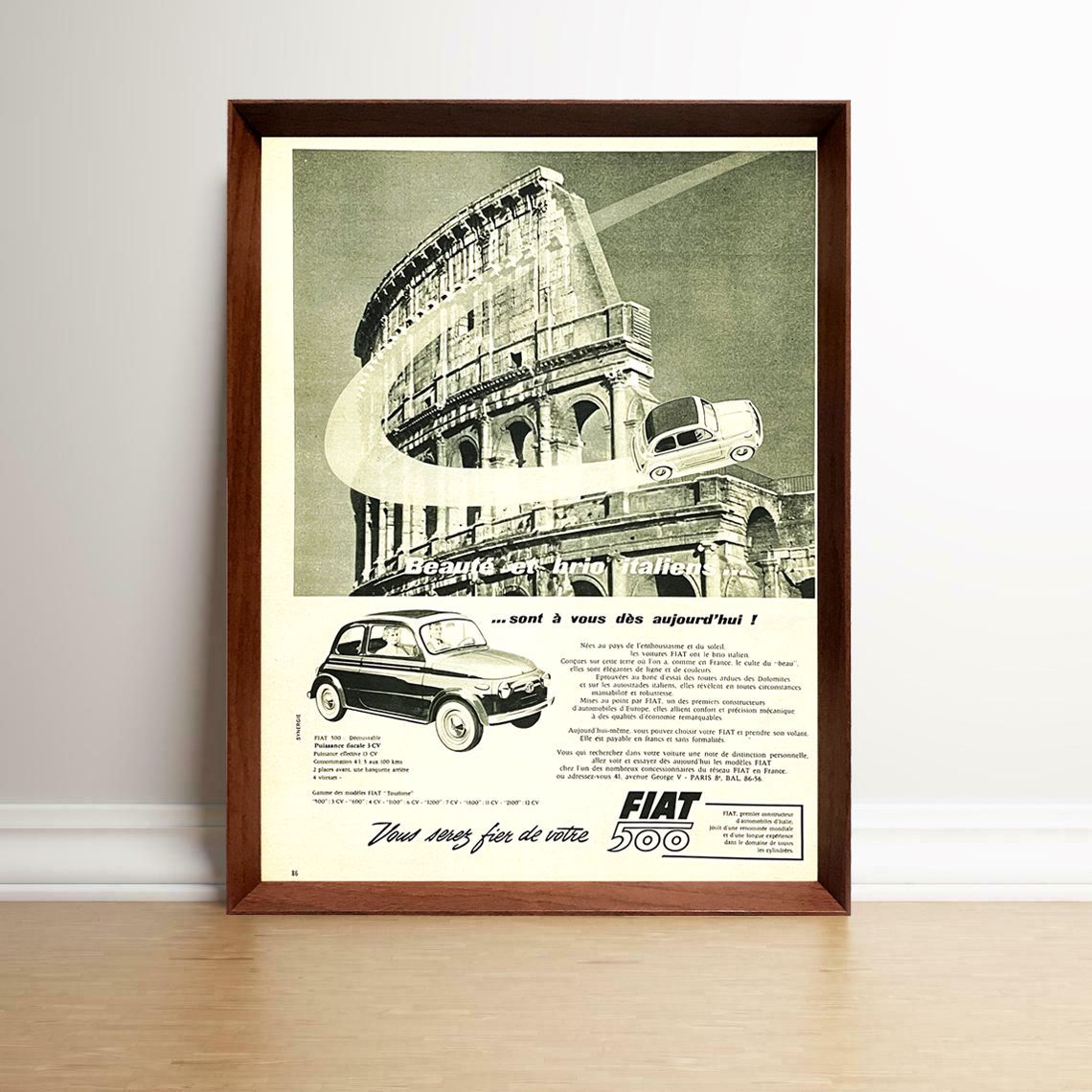 1950 Wood Frame Vintage Poster ポスター 1950~ Wood Frame Vintage