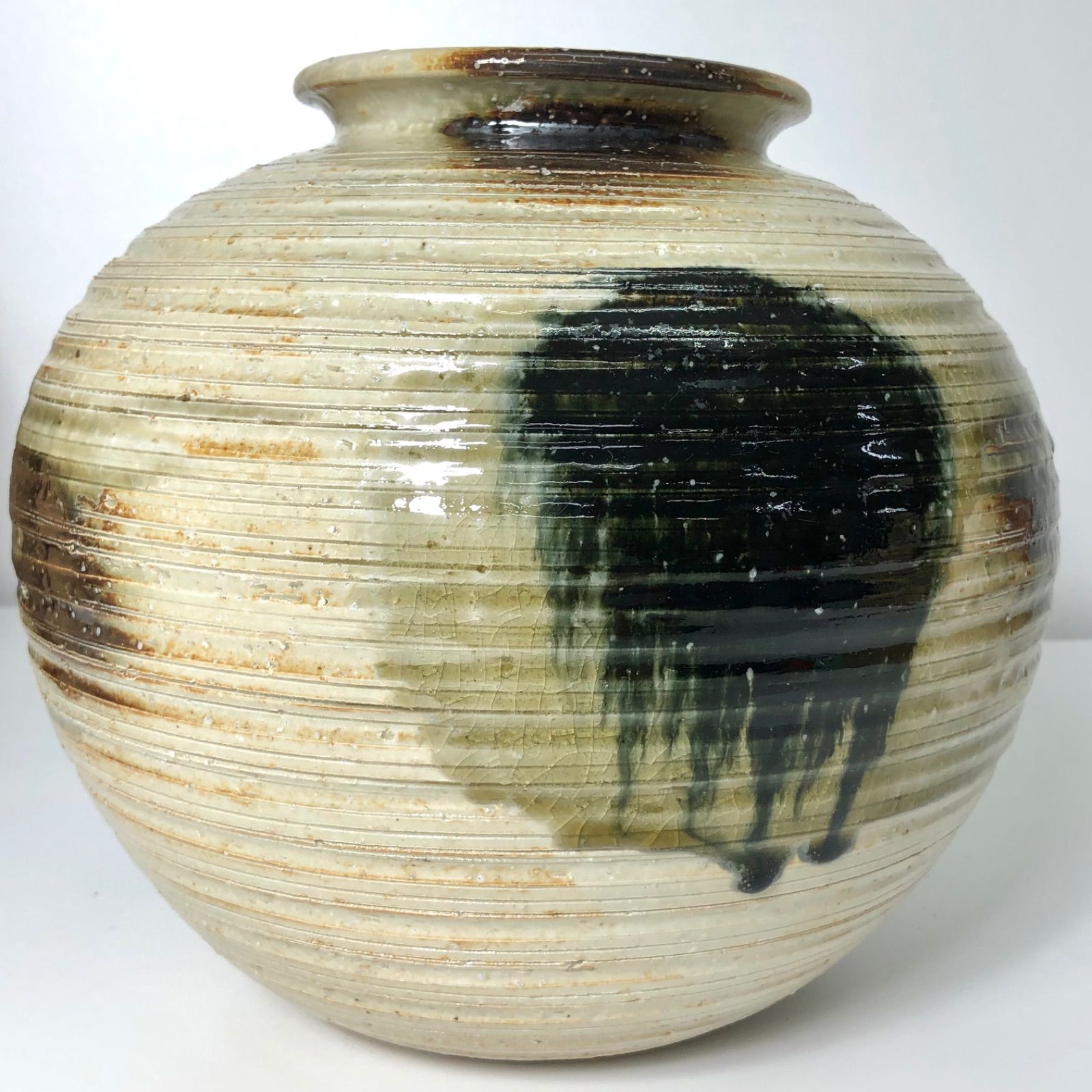 信焼 花瓶 志道作 花器 Japanesetraditional 花瓶 信楽焼 志道作 陶器