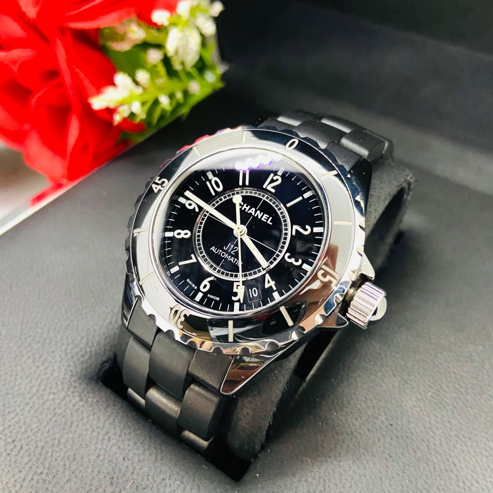 CHANEL J12 純正 ラバーベルト 中古)CHANEL シャネル J12 ラバーブレス