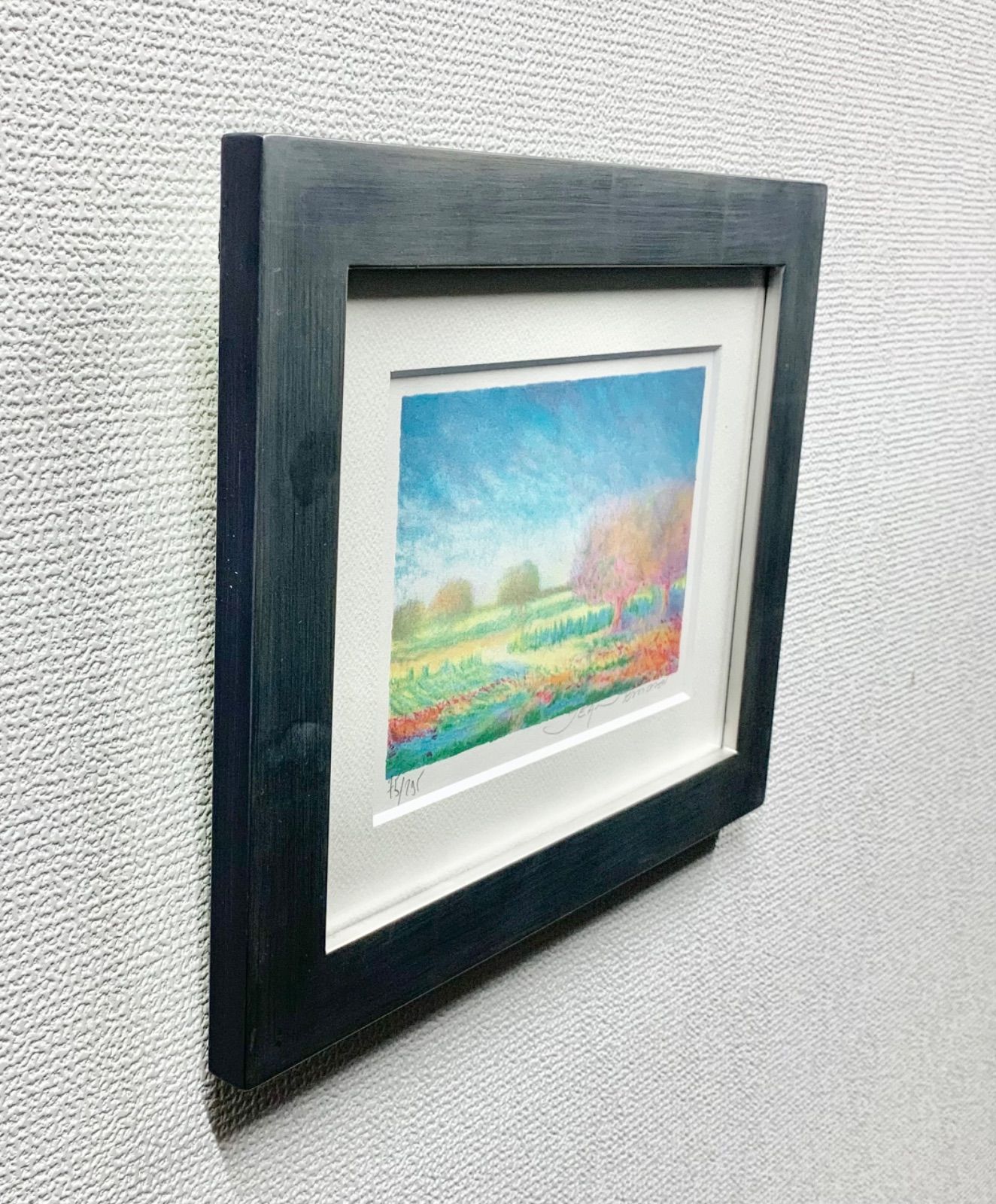 額付】【真作】春の花畑 クロード・マヌキャン セール Claude