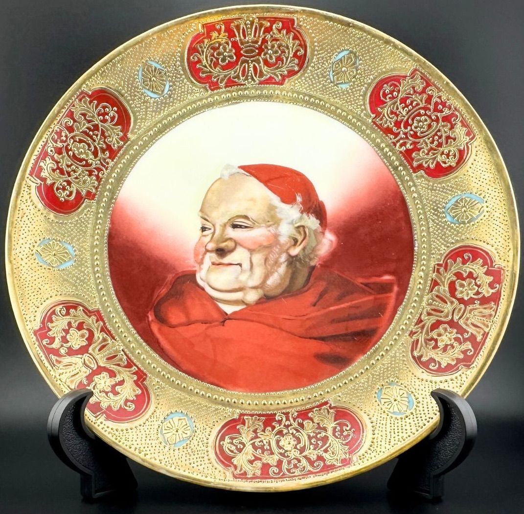 希少】初期オールドノリタケ アンティーク飾皿 メープルリーフ印 豪華