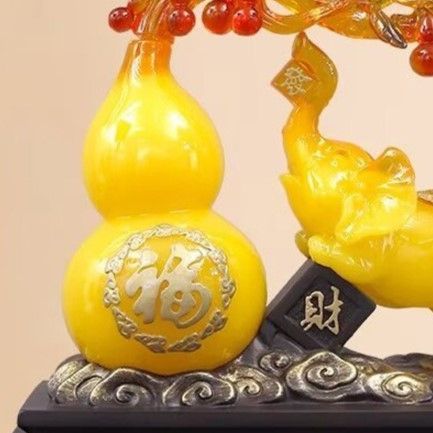 瓢箪 ひょうたん 置物 オブジェ ブラウン イエロー レッド 赤 茶 黄色