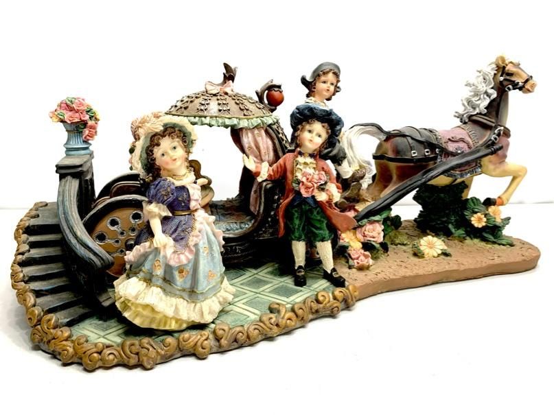 希少 置物 西洋美術品 馬車 人形 小売 アンティーク ヴィンテージ