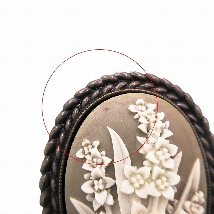 フォクシー FOXEY カメオ ブローチ フラワー アンティーク風 花 【公式