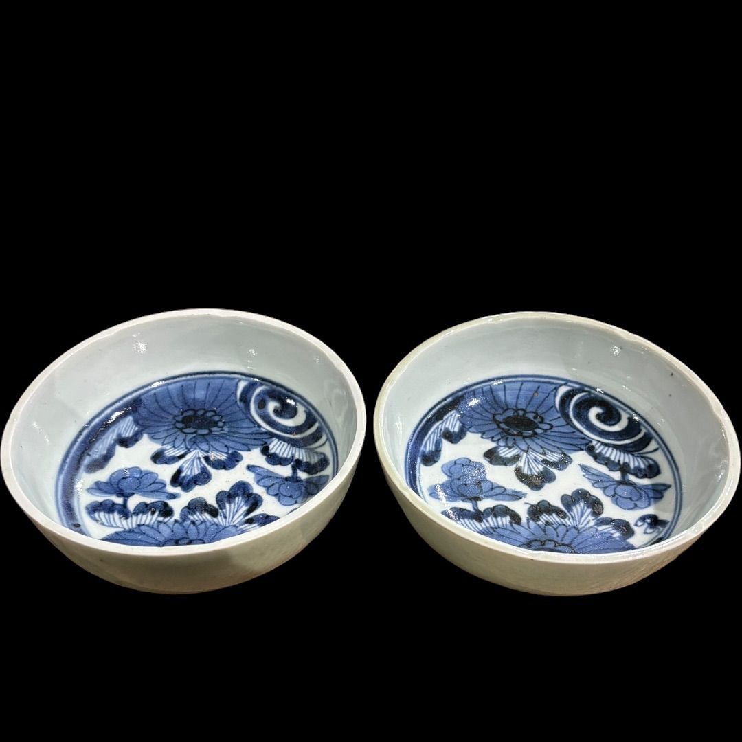 コンニャク印判 】桜文 変形小皿 江戸中期 元禄 古伊万里 菓子皿