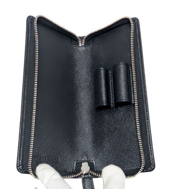 MONTBLANCモンブラン黒のレザーペンケース3本用 モンブラン革製筆記具