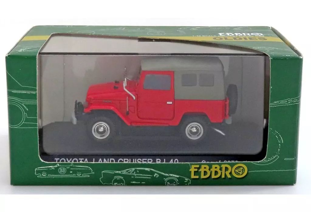 中古】ミニカー 1/43 TOYOTA LANDCRUISER BJ40(レッド×グレー