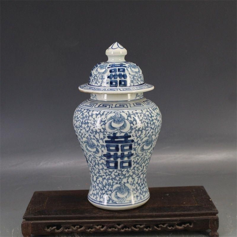 中国美術 四喜紅将軍缶 景徳鎮 陶磁器 装飾品 現代工芸品 美術品 置物