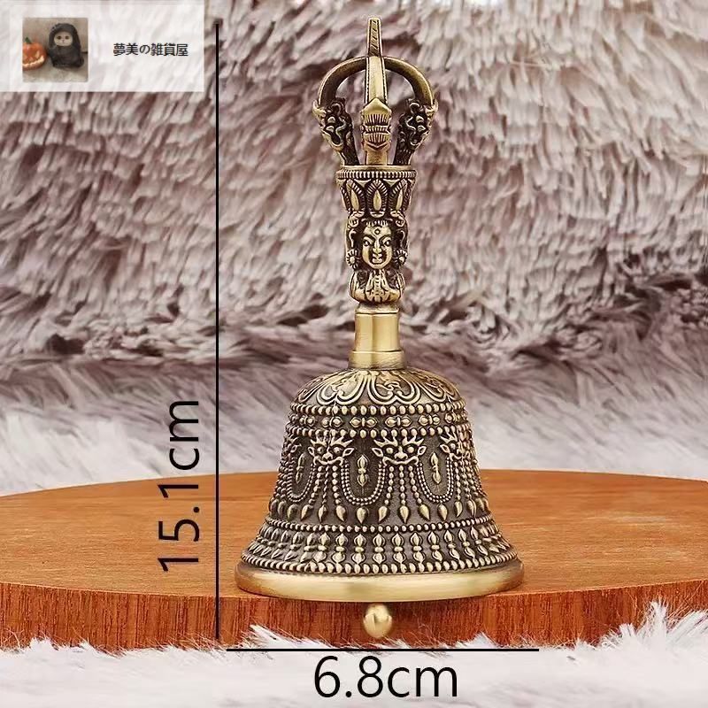 修縁堂】チベット密教 真鍮 寺院仏具 法器 金メッキ宝珠炉 修縁堂】