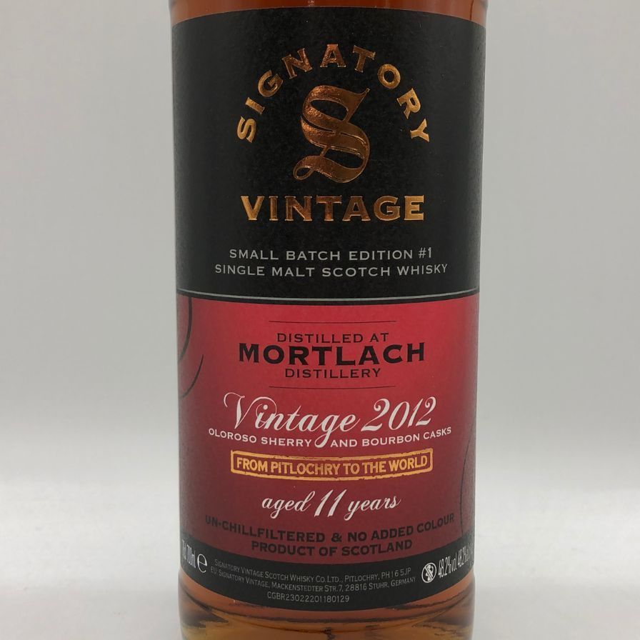 モートラック1975 27年シグナトリービンテージウイスキー モートラック