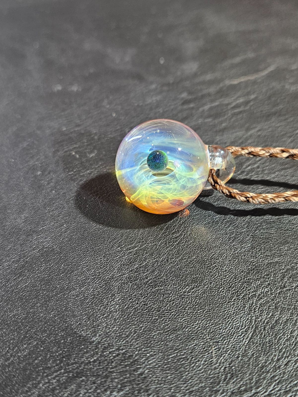 ガラス ネックレス 宇宙ガラス ガラスペンダント ガラスアクセサリー