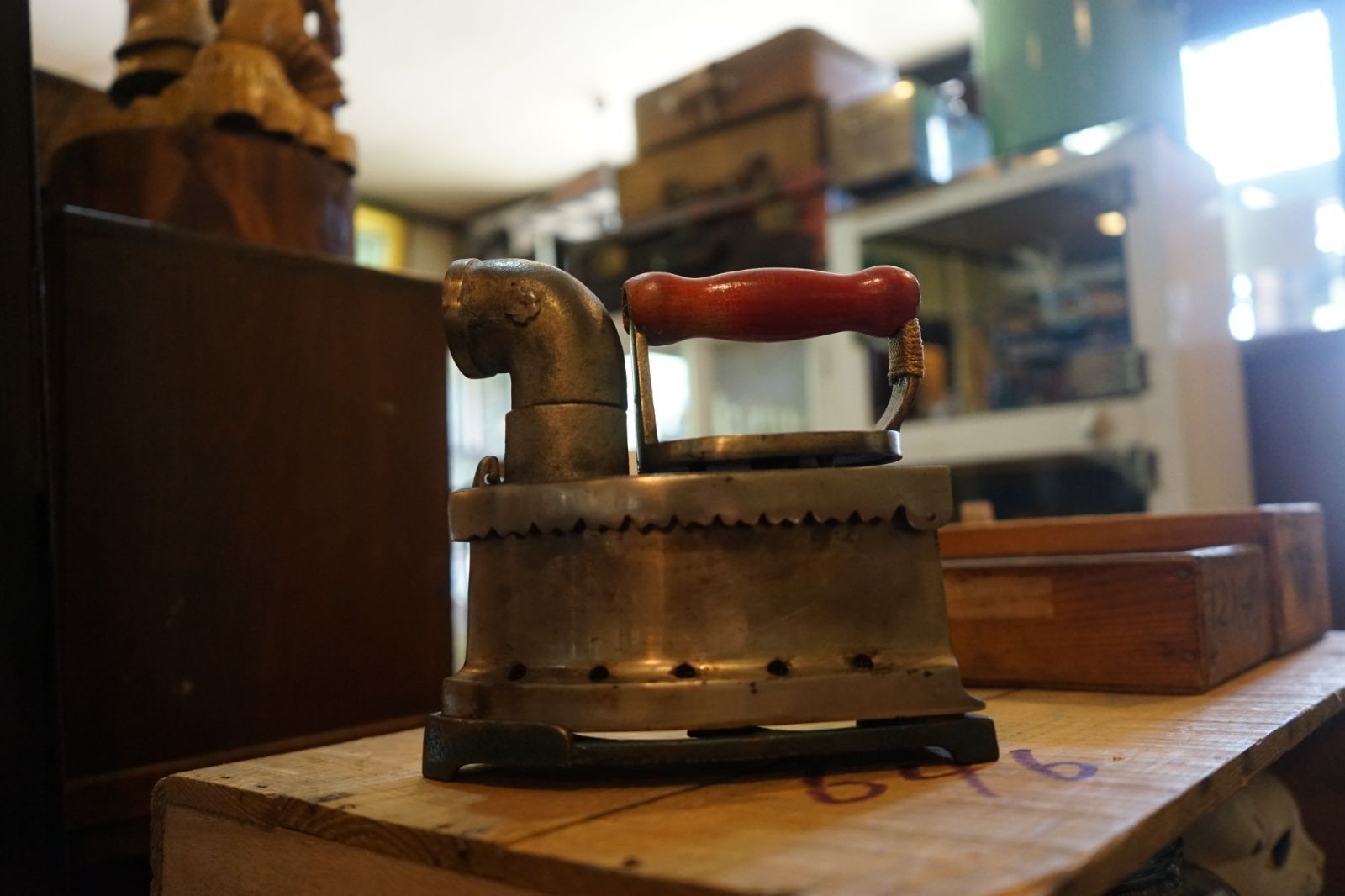 ヴィンテージ 炭火アイロン 鉄鋳物 明治～昭和初期 シャビーシック