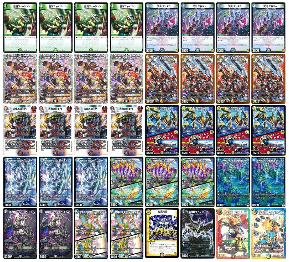 4C邪王門デッキ(カツキング，VT，ドギラゴン剣，デドダムb，ラフルル