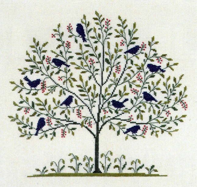 フレメ クロスステッチ 刺繍キット 【青い鳥 】 北欧 上級者 30-5334