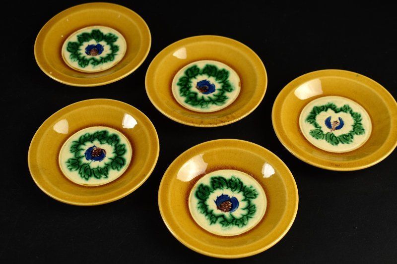 民平焼 黄交趾 徳利 酒器 / 珉平焼・淡路焼